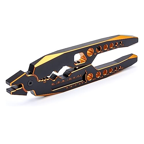 KingVal 4PCS Wrench 3.0/3.2/3.5/3.7/4.0/5.0/5.5/6.0mm Turnbuckle Nut Ball Joint Remover with Multifunction RC Shock Absorber Plier for RC Car Boat Model Repair Tool Kit