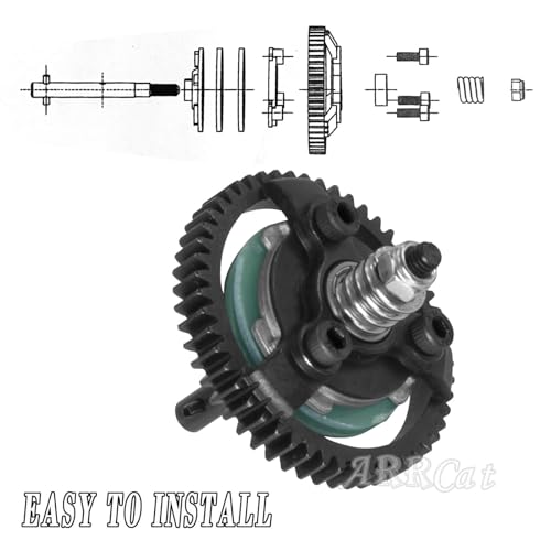 76T Metal Slipper Clutch Spur Gear Upgrades Part for 1/10 Slash 2WD VXL,ARRCat Metal 76T (48-Pitch) Spur Gear Differential Gear and 21T 20T 19T Pinions Gear Set - size: 76T(48-Pitch)