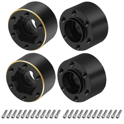 4Pcs RC Brass Weights 12mm Hex Hub Extended Wheel Hub Widen Adapters for 1.9inch Beadlock Wheels Rims Widen Adapter Axial SCX10 90046 TRX4 Wraith Gen7 Gen8 D90 CC01 1/10 RC Crawler (12mm) - color: 12mm