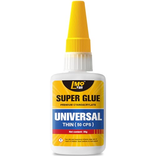 Thin Super Glue Liquid 30g, Fast CA Glue for Plastic 3D Printed Wood Ceramic Metal Glass Rubber Leather, All Purpose Superglue Instant Cyanoacrylate Adhesive for Woodworking, Hobby Models and Repairs - size: 1oz, style: Thin