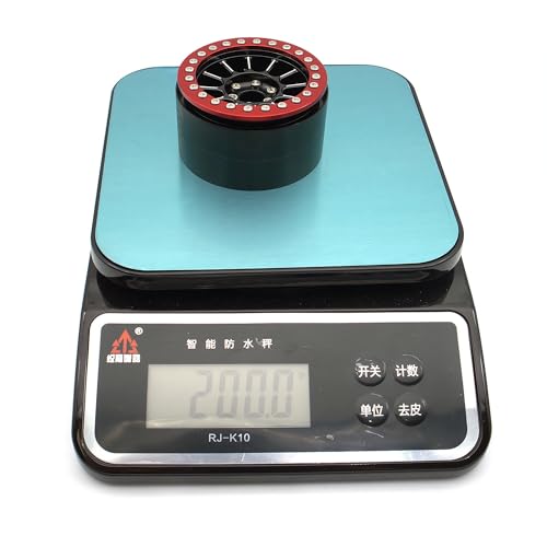 200g Super Heavy 2.2 Beadlock Wheels Rims for 1/10 RC Crawler 4pcs (Red Black) - color: Red Black
