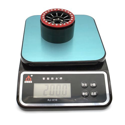 200g Super Heavy 2.2 Beadlock Wheels Rims for 1/10 RC Crawler 4pcs (Red Black) - color: Red Black