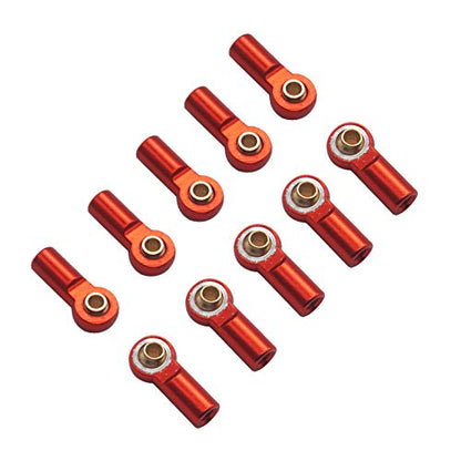 10Pack Vgoohobby Aluminum M3 RC Link Tie Rod End Ball Joint Head Holder Linkage CW Compatible with HSP Traxxas HPI Axial Redcat Racing 1/10 RC Car Truck Buggy Crawler