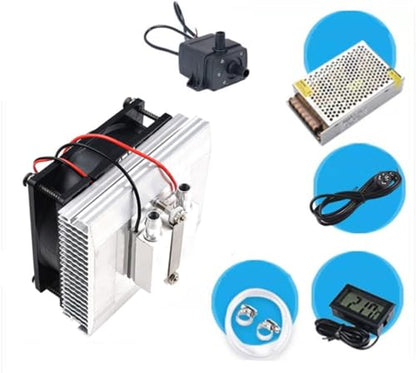 Semiconductor Refrigeration Cooler Full Kit DIY Peltier 12V TEC1-12706 Heatsink Thermoelectric Cooler Peltier Water Cooling System for Fish Tank Refrigeration +12V 100W Switch Power Supply Driver