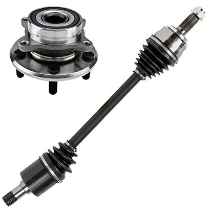 Detroit Axle - Front Wheel Hub Kit for 2011 2012 2013 2014 2015 2016 2017 | Honda Odyssey, Wheel Bearing and Hub Assembly Left CV Axle Assembly Replacement - 2pc Set - size: 2WX4200071/Pair