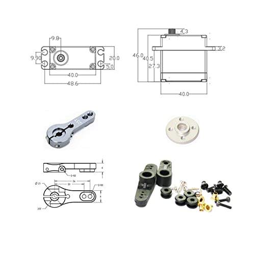45Kg Coreless Servo Motor HV 8.4V, High Torque RC Digital Servo | Full Waterproof Servo, Stainless Steel Gear Servo with 25T Servo Horn(180°)