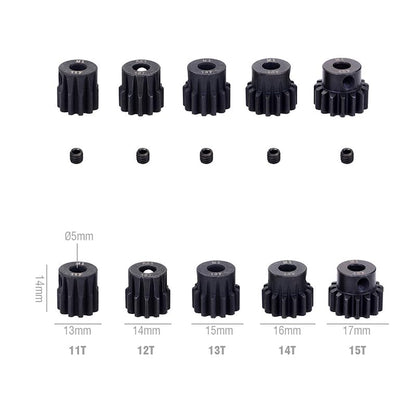 M1 Hardened Steel Pinion Gear Set (11T-30T) with Hex Key – 1/8 Inch Hole 5mm Upgrade Parts for HPI Kyosho Losi Axial Tamiya RC Cars & Trucks (26T-27T-28T-29T-30T) - color: 26t-27t-28t-29t-30t