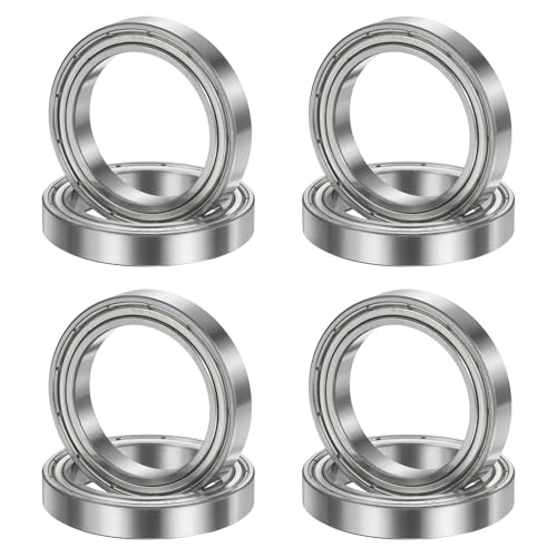 uxcell 8Pcs 6806ZZ 30mmx42mmx7mm Deep Groove Ball Bearings, Double Metal Shielded Bearing Steel ABEC5 High Performance for Industrial Machinery Precision Transmission, Silver - size: 6806ZZ 30mmx42mmx7mm