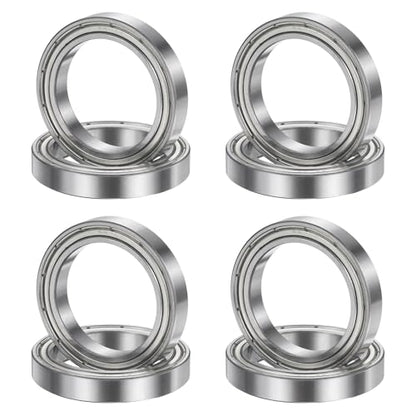 uxcell 8Pcs 6806ZZ 30mmx42mmx7mm Deep Groove Ball Bearings, Double Metal Shielded Bearing Steel ABEC5 High Performance for Industrial Machinery Precision Transmission, Silver - size: 6806ZZ 30mmx42mmx7mm