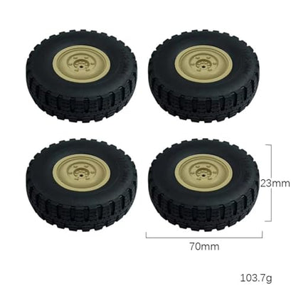 RC Car Assortment for LDRC LD-P06 for Unimog 1/12 RC Truck Car Spare Parts Upgrade Accessories 4Pcs Wheel Tire Tyre