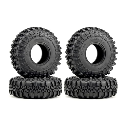 DJX 4PCS 2.2 Inch 137mm Tall Crawler Tires Super Soft Sticky Rubber Tires with Foam Instert for Axial SCX6 SCX10 TRX4 FMS LOSI Redcat Etc 1/6 1/8 1/10 Crawler Car