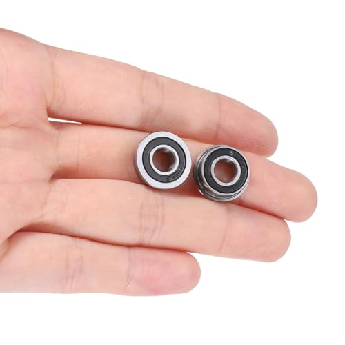 uxcell F686-2RS Flanged Ball Bearing 6x13x5mm Double Sealed Chrome Steel Flange Bearings, 10pcs - size: F686-2RS