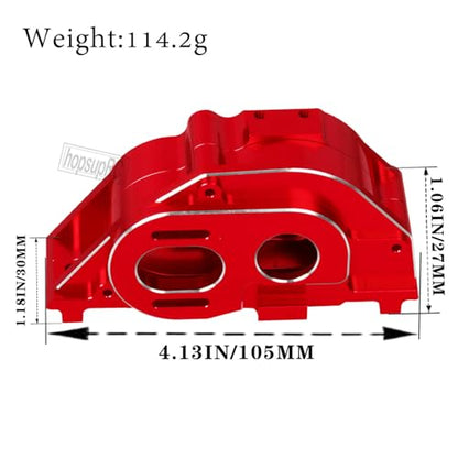 Center Gearbox Transmission Case Upgrades Part for 1/8 Mojave 4X4 4S BLX,Aluminum Gearbox Differential Housings Hops Up,Red - color: Red
