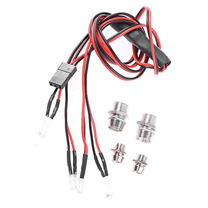 4Leds LED Headlights and taillights kit Accessories with Traxxass HSP Tamiya Redcat axial Flows SCX10 RC car Card, LED RC car Headlight and taillight kit Accessories