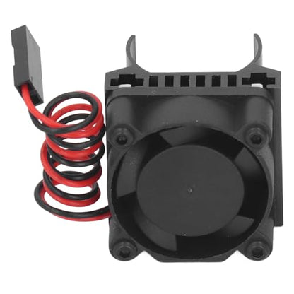 VGEBY RC Cooling Fan,High-Efficiency Motor Heat Dissipation,1/18 Scale RC Car Cooling System,Heatsink Accessory for Hobbyists,Off-Road Racing Enthusiasts,Scale Model Builders - color: Black