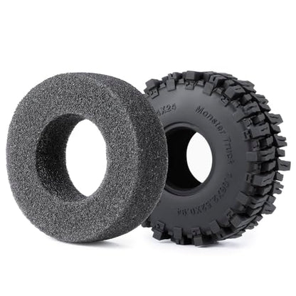 SWX 1.0 Soft Mud Tires 64x27mm 4Pcs for TRX4M SCX24 | Mud Tires, 64x27mm, Soft Compound, TRX4M, SCX24, 1.0, 4Pcs