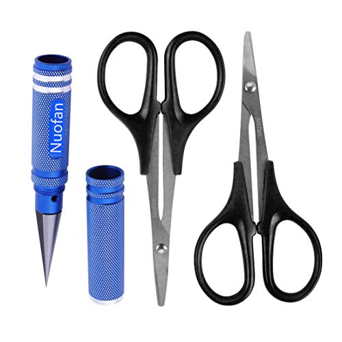 0-14mm RC Body Reamer Hole Puncher and Curved Scissors & Straight Scissors Trimming Universal Tools Set for RC Car Body Shell Lexan Plastic