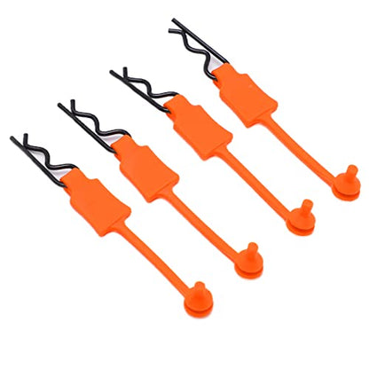 1/10 RC Body Clips, Universal Metal & Silicone Car Shell Pins, Durable Replacement Latch for Axial SCX10, ARRMA, GEN8