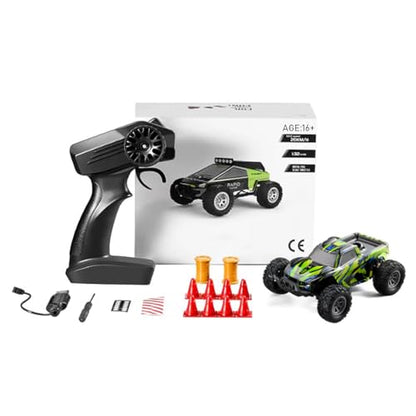 Mini RC Car for Adults, 4WD Off Road Remote Control Truck High Speed 20KMH Rechargeable Battery RTR Gift for Teen Birthday Christmas - color: Blue