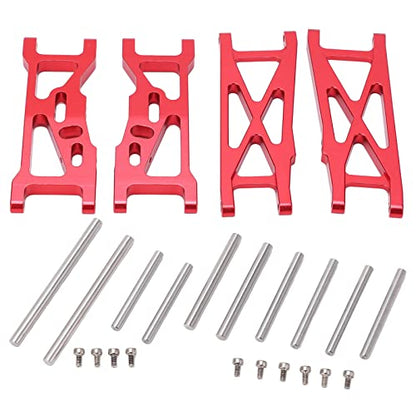 Raguso RC Front Rear Arms Aluminium Alloy Anti Deformation RC Swing Arms Metal Front Rear Suspension Arms for LOSI 22S SCT for 1/10 RC Short Course Truck(Red)