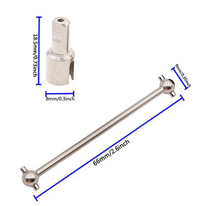 Metal 4PCS Rear Dogbone shafts & 4PCS Differential Cups RC Cars Upgrade Parts for WLtoys 144001 1/14 RC Car Truck Buggy Replacement Accessories