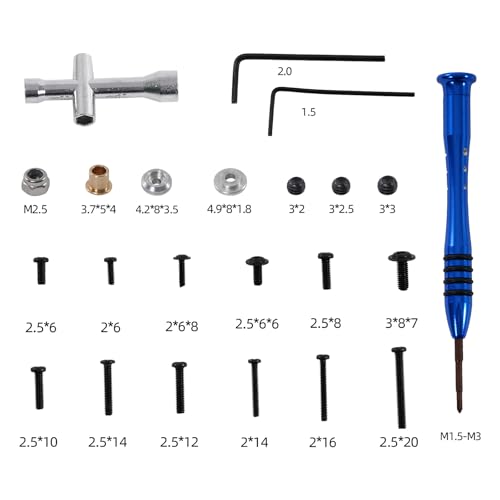 360PCS RC Screw Kit Universal RC Repair Tool Kit Hardware Fastene for 1/12 WPL C14 C24 C34 B1 B14 B24 B16 B36 MN D90 MN99S RC Car