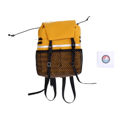 Yctze RC Simulation Backpack, Oxford Cloth Storage Bag, Stickers Backpack with Customization, Ideal for SCX10, 1/8 & 1/10 Scale RC Crawlers (Yellow) - color: Yellow