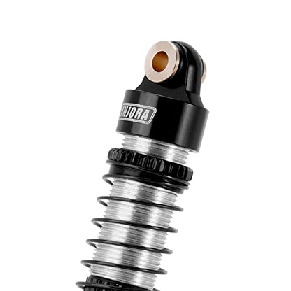 INJORA 53mm Aluminum Threaded Oil Shocks for 1/18 TRX4M, Black Silver - color: Black