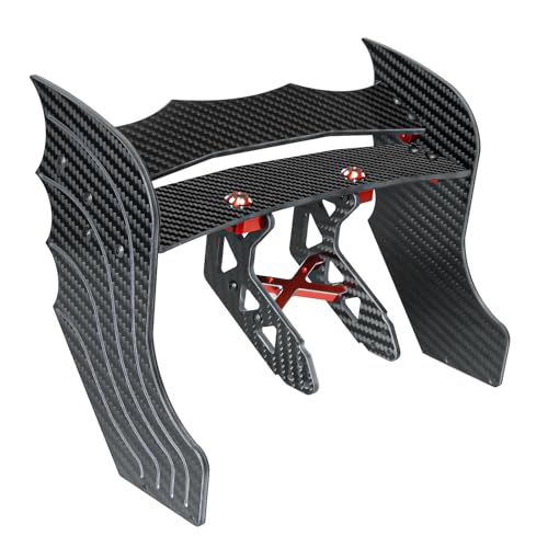 LRFHL 1/7 Carbon Fiber Tail Rear Wing for 1/7 ARRMA Limitless V2 F1, Red | Adjustable Tail Rear Wing RC Upgrade Part - color: Red Tail Wing