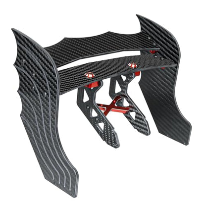 LRFHL 1/7 Carbon Fiber Tail Rear Wing for 1/7 ARRMA Limitless V2 F1, Red | Adjustable Tail Rear Wing RC Upgrade Part - color: Red Tail Wing