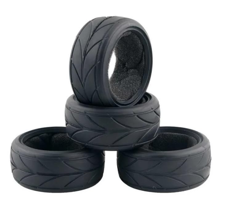 8pcs 1/10 RC Drift Tires 65 * 26mm for On Road Racing Car Drift RC Touring Car (Style A) - style: style A