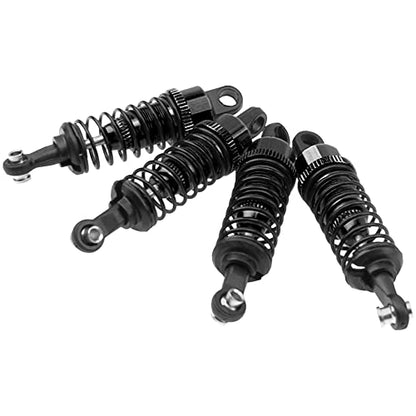 4Pack ShareGoo RC Shocks Absorber Damper 55mm Compatible with WLtoys A949 A959 A969 A979 K929 1/18 RC Car Upgrade Part (Black) - color: Black
