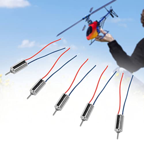 Micro Coreless Motor,Ultra Quiet Low Noise 32250RPM High Speed,Mini DC Motor,4.5V 4mmx8mm 5pcs Pack,for,Model Aircraft Enthusiasts,RC Car Hobbyists,Drone Builders,Electronic Toy Ma