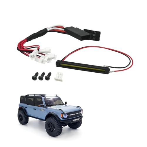 RC Car LED Roof Light Bar for Axial SCX30 1/30 Ford Bronco (White Light Bar) - color: White Light Bar