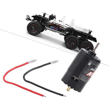 550 Brushed Motor High Performance RC Car Boat Motor with Ball Bearing Low Noise Design 12T 21T 29T 35T Options Metal Black 36mm Diameter (35T) - size: 35T