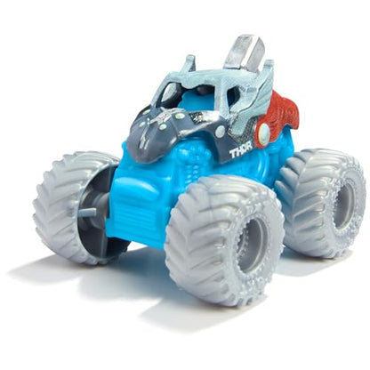 Monster Jam Marvel Mini Monster Trucks 1:87 Scale 5-Pack | Includes 4 Mini Trucks & 1 Mystery Truck, Authentic Marvel Details, Collectible Fun, Toys for Ages 3 and Up