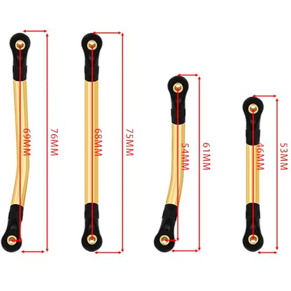 TRX4M Brass High Clearance Links Linkage Rod Set for TRX-4M 1/18 RC Crawler Upgrade Parts