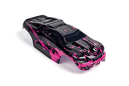 Custom Body Muddy Hot Pink Over Black Style Compatible for e-Revo Mini 1/16 Scale RC Car or Truck (Truck not Included) ERMN-HP-01