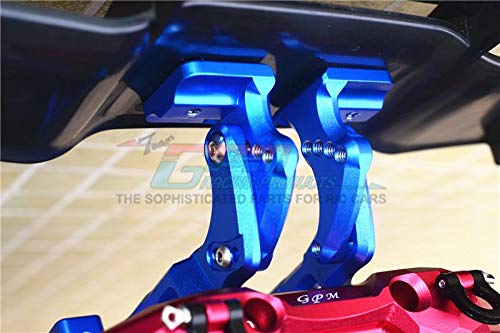 GPM For Traxxas E-Revo 2.0 VXL Brushless (86086-4) Upgrade Parts Aluminum Rear Wing Mount - 2Pc Set Silver