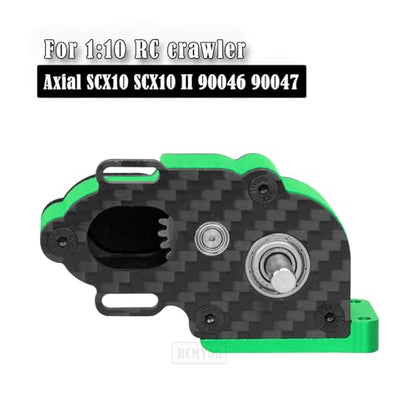 Aluminum Transmission Gearboxes Upgrades Part for SCX10 SCX10 II 90046 90047,RC Crawler Car Alloy Transmission Gearbox Hop Ups,Green - color: Green - Scx10