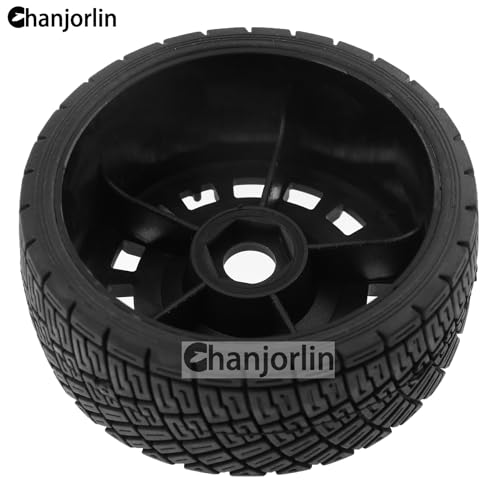 1/8 RC On Road Tires And Plastic Street Wheels 17mm Hex OD 3.94'' 1/7 Rally Racing Tyres For 1:8 1:7 Touring Street Drift Car Tamiya HPI WR8 HSP ARRMA Redcat Losi Kyosho GT2 VRX W10 (Black) - color: Black