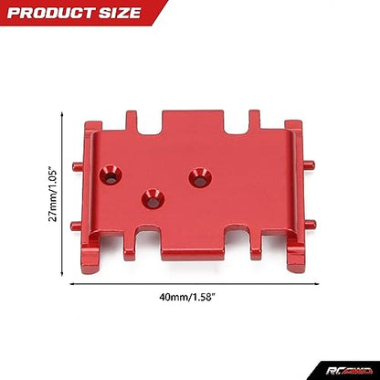 RCAWD RCAWD 6061 Aluminum Alloy Reinforced Transmission Mount for 1/24 ECX Barrage, RGT, FTX Series Upgrades Parts Red - color: Red