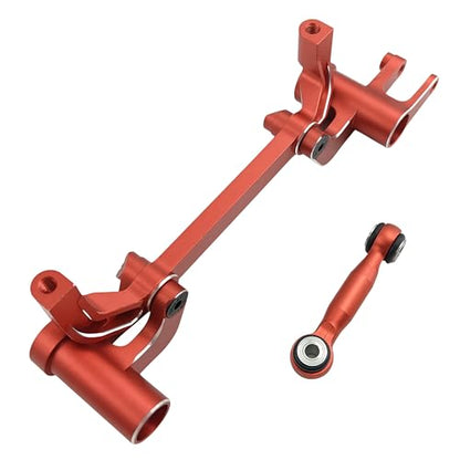 Aluminum Steering Bellcrank Set for 1/10 4-Tec Ford Mustang (Red) | Alloy,Rear Wheel Drive,On-Road Drift,CAR-105237-4,10543,CNC Machined,High Strength,Precision Fit - color: Red