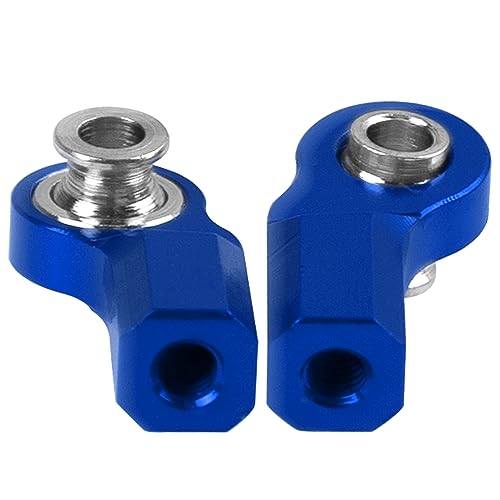 6Pcs Vgoohobby Metal M3 Tie Rod End Bend Ball Head Holder Link Compatible with Axial SCX10 Traxxas TRX4 Tamiya CC01 Axial SCX10 1/10 RC Car (Blue) - color: Blue