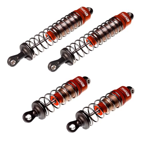 1/10 70MM 95MM RC Oil filled Shock Absorbers kit for Tamiya TT-02B DT-02 DT-03 1/10 Buggy Car Upgrades Parts (Red) - color: Red
