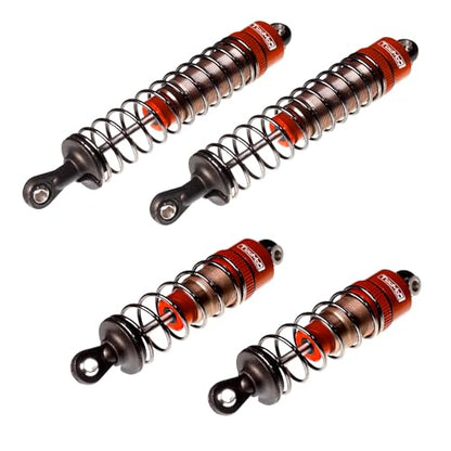1/10 70MM 95MM RC Oil filled Shock Absorbers kit for Tamiya TT-02B DT-02 DT-03 1/10 Buggy Car Upgrades Parts (Red) - color: Red