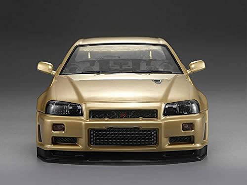 Killerbody 1/10 RC Painted Skyline GTR BNR34 195mm Touring Drift Car Body (Champagne-Gold) - color: Champagne-gold