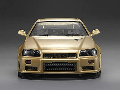 Killerbody 1/10 RC Painted Skyline GTR BNR34 195mm Touring Drift Car Body (Champagne-Gold) - color: Champagne-gold
