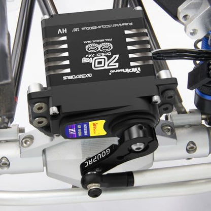 GOUPRC 70kg Brushless Servo for 1/8 1/10 1/12 RC Truck Car Crawler Boat Robot, 7.4V Oblique Gear High Torque Servo - size: 70KG
