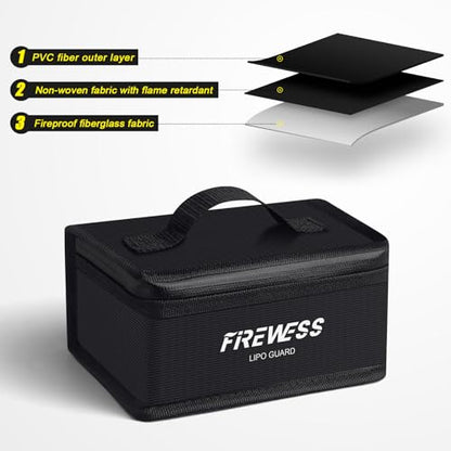 Lipo Safe Bag Fireproof, Lithium Battery Bag Fireproof and Explosionproof, Lipo Battery Storage Guard Safe Pouch for Charge and Storage - size: 8.5x6.5x5.7in-1pack